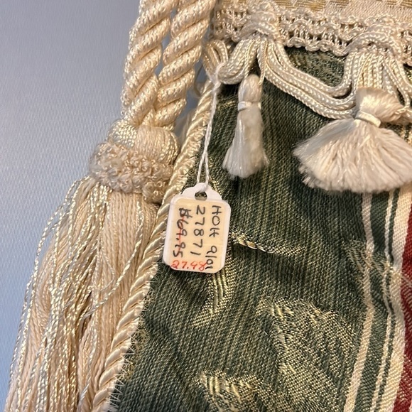 2 House of Hatten Inc holiday tapestry stockings NWT with Christmas tassels big - Picture 4 of 12